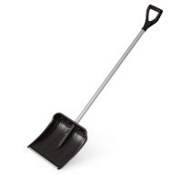 Миниатюра: Лопата для снега пласт. 375*375мм (L1365мм с черенком), мет.планка, ал. черенок с ручкой Классика