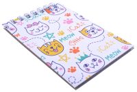 Миниатюра: Блокнот А7-  40л. (верх.спираль) Коты 3