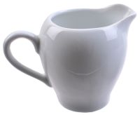 Миниатюра: Сливочник-молочник 180мл фарфор белый