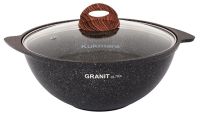 Миниатюра: Казан ал. 4,5л (30см), для плова, ст. крышка а/п KUKMARA Granit Ultra (Original) (3)