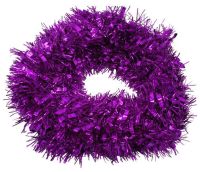 Миниатюра: Мишура 2м широкая спираль+ерш сиреневая 6133-30@