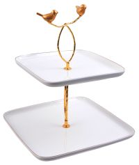 Миниатюра: Фруктовница 2-х ярусная MELODY фарфор