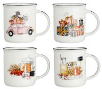 Миниатюра: Кружка 380мл фарфор Калейдоскоп