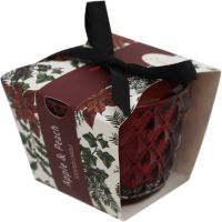 Миниатюра: Свеча ароматическая 70гр под.упаковка, яблоко и персик цвет красный