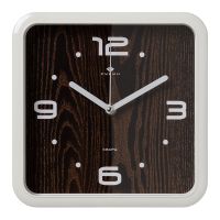 Миниатюра: Часы настенные 22*22см, квадрат, белый  Классика Рубин
