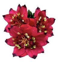 Миниатюра: Цветы искусственные Букет MAXI Лилия 3гол. 60см бордовая B-3-G-2 @