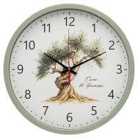 Миниатюра: Часы настенные 30см, круг, оливковый Оливковое дерево, Рубин