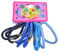 Миниатюра: Резинка для волос цветная с рюлексом набор 10шт@