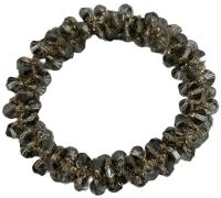 Миниатюра: Резинка для волос Стеклярус Серебристо-бежевая