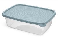 Миниатюра: Контейнер пласт. 1,6л (230*164*69мм), прямоугольный Романо цвет серо-голубой (24)