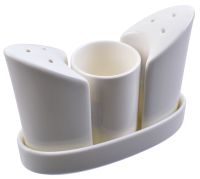 Миниатюра: Набор для специй 3пр. солонка+перечница+под. под зубочистки Wilmax