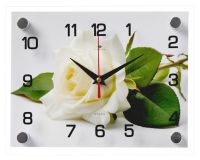 Миниатюра: Часы настенные стекло 20*26см Белая роза (10)
