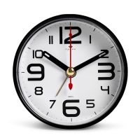 Миниатюра: Будильник 8см, кварц, корпус черный Классика Рубин