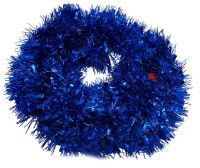 Миниатюра: Мишура 2м широкая спираль+ерш Синяя 6133-30