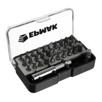 Миниатюра: Набор инструментов 32пр (30 бит, магнит. держатель, адаптер), пласт. кейс ЕРМАК
