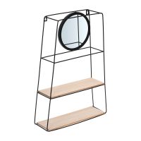 Миниатюра: Полка-зеркало Трапеция, 35*10*50см, черная (4)