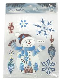 Миниатюра: Наклейки на стекло 28*34см Новогодний микс