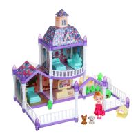 Миниатюра: Дом для куклы 30*8*23см с акс. питомцами и куклой, ABS, PP, полиэстер