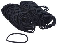 Миниатюра: Резинка для волос тонкая , черная 200шт@