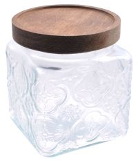 Миниатюра: Банка стекло 500мл с деревянной крышкой