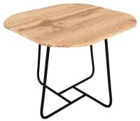 Миниатюра: Столик журнальный (металл.+ЛДСП) восьмиугольный высокий (столеш.60*64см,высота 47см) Дуб Вотан