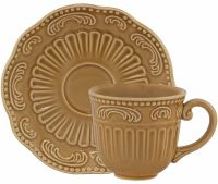 Миниатюра: Набор чайный 2пр 250мл Бавария карамель в под. упаковке фарфор