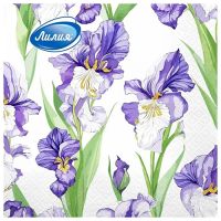 Миниатюра: Салфетки бумажные 2-х-сл. 33*33 20шт. Магия ирисов
