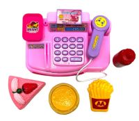 Миниатюра: Кассовый аппарат с весами (на батар.) + сканер+продукты+аксес.18*19см/пак. 999-23