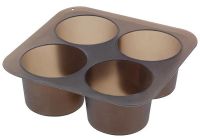 Миниатюра: Форма для льда силикон 15,3*15,3*4,7см, 4 ячейки (по 100мл) Mallony SKANDI