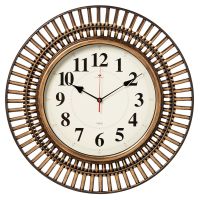 Миниатюра: Часы настенные 51см, круг, корпус черный с бронзой Классика Рубин