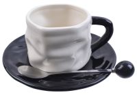 Миниатюра: Набор чайный 2пр 210мл + ложка в под. упаковке фарфор