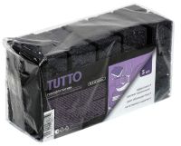 Миниатюра: Губка для посуды 5шт 9,5*6,5*3,5см,черный Tutto