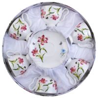 Миниатюра: Набор чайный 12пр 240мл FLOWERS в под. упаковке костяной фарфор