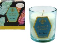 Миниатюра: Свеча ароматическая 130гр (70*80мм), нефритовый лотос, под.упаковка, цвет бирюзовый