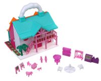 Миниатюра: Дом кукольный 34,8*8,5*21см с мебелью и акс., ABS