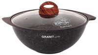 Миниатюра: Казан ал. 3,5л (28см), для плова, ст. крышка а/п KUKMARA Granit Ultra (Original) (4)
