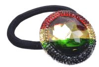 Миниатюра: Резинка для волос Круг триколор, стекло 1шт@