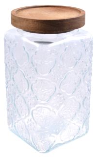 Миниатюра: Банка стекло 1000мл с деревянной крышкой