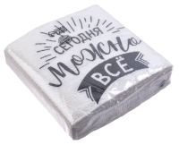 Миниатюра: Салфетки бумажные 24*24см 20шт  «Сегодня можно всё», однослойные