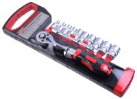 Миниатюра: Набор инструментов 12пр (торц. головки 1/4, трещот.ключ, удлинитель 100мм) GREPP