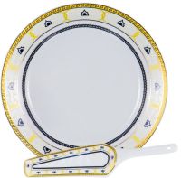 Миниатюра: Набор для торта 2пр блюдо+лопатка фарфор