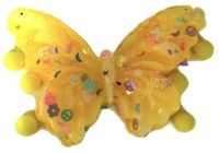 Миниатюра: Антистресс Жмяка Бабочка с блест. и с шариками 8*8см пакет 2906-19