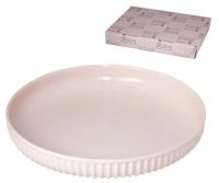 Миниатюра: Тарелка плоская 25,5см в под. упаковке фарфор