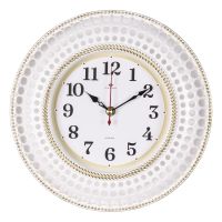 Миниатюра: Часы настенные 29см, круг, корпус белый с золотом Классика Рубин
