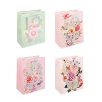 Миниатюра: Пакет (сумка) подарочный 18*23*10см, бумажный, Fntastic 4 дизайна, цветы