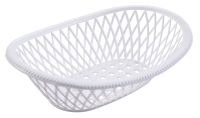 Миниатюра: Корзинка (сухарница) пласт. 13,4*9,9*4см цвет микс (110)
