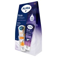 Миниатюра: Набор подарочный жен. AURA Pure Cotton: Крем для рук Питательный, 75мл+Крем для рук Ночной, 75мл