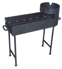 Миниатюра: Мангал сталь 900*360*3мм, с печкой d360мм под казан на 10-12л, ребристый