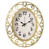 Миниатюра: Часы настенные 31*26см, овал, корпус золотой Классика Рубин