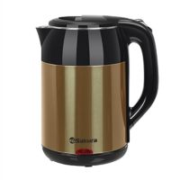 Миниатюра: Чайник эл. 1,8л 1800Вт нерж., диск автомат отключение SAKURAчерно-коричневый металлик